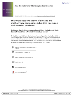 Microhardness evaluation of silorane and methacrylate
