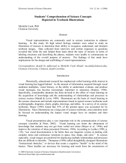 Students` Comprehension of Science Concepts Depicted in