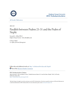 Parallels between Psalms 25-31 and the Psalm of Nephi