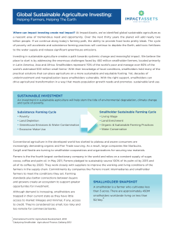 Sustainable Agriculture