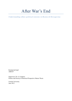 After War`s End - Utrecht University Repository
