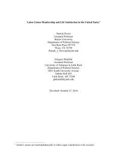 Union Membership and Life Satisfaction