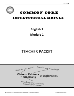 teacher packet