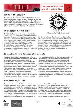 The Jesuits and their use of music in Goa use of music in Goa