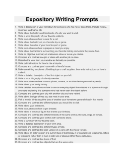Expository Writing Prompts