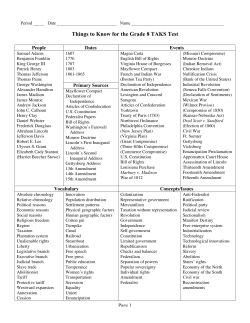 Things to Know for the Grade 8 TAKS Test