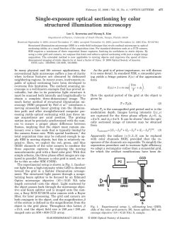 Single-exposure optical sectioning by color