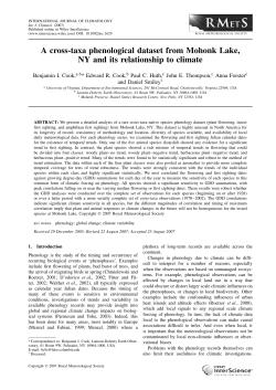 A cross-taxa phenological dataset from Mohonk Lake, NY and its
