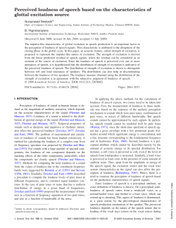 Perceived loudness of speech based on the