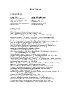 current CV - Ken Urban
