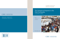 The Dominican Response to the Haiti Earthquake