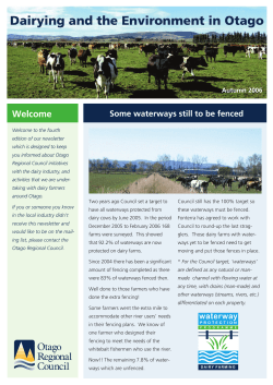 the Autumn 2006 South Otago Focus Dairy Newsletter