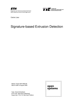 Signature-based Extrusion Detection