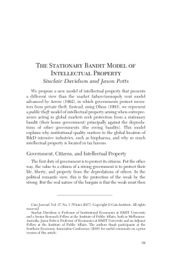 The Stationary Bandit Model of Intellectual Property