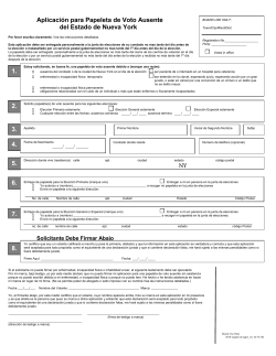 Papeleta de Voto Ausente