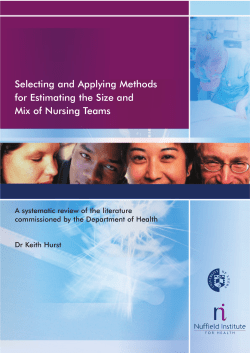 Selecting and Applying Methods for Estimating the Size and Mix of