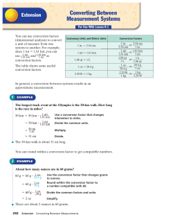 Converting Between Measurement Systems