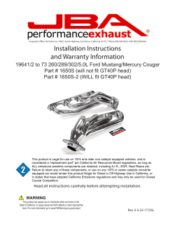 Installation Instructions and Warranty Information