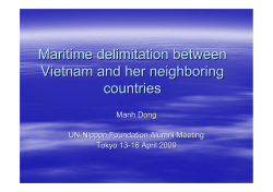 Maritime delimitation between Vietnam and her neighboring countries
