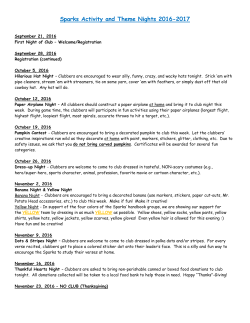 Sparks Theme Nights and Activities