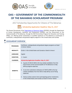 OAS Scholarship Program for Education and Training