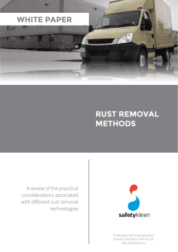 Rust removal methods white paper