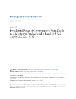 Presidential Power of Commutation