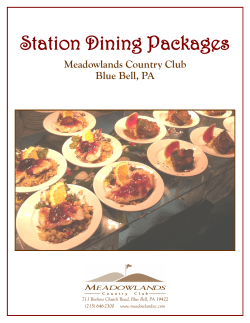 Station Dining Packages - Meadowlands Country Club