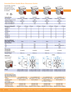 Extended/Direct Handle Motor Disconnect Switch
