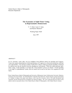 The Economics of Split-Ticket Voting in Representative Democracies