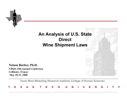 An Analysis of U.S. State Direct Wine Shipment Laws