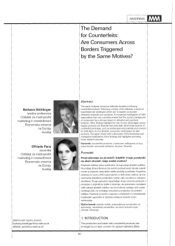 The Demand for Counterfeits: Are Consumers Across Borders