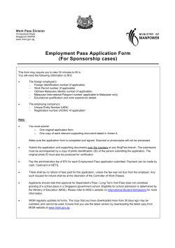 Employment Pass Application Form