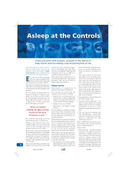 Asleep at the Controls - Civil Aviation Authority of New Zealand