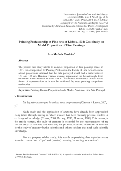 Painting Professorship at Fine Arts of Lisbon, 1934: Case Study on