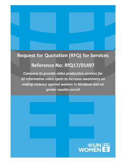 Re uest fo Quotatio RFQ fo &ldquo;e i es Refe e e No: RfQ /