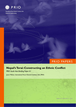 Nepal`s Terai: Constructing an Ethnic Conflict