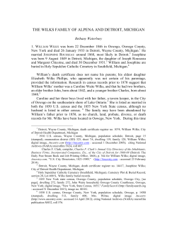 the wilks family of alpena and detroit, michigan