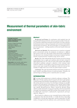 Measurement of thermal parameters of skin