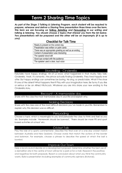Term 2 Sharing Time Topics