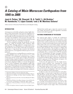 A Catalog of Main Moroccan Earthquakes from 1045 to 2005