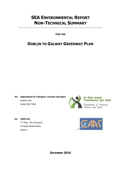 sea environmental report non-technical summary