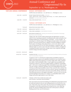 View the Agenda - Vinyl Institute