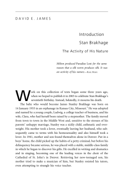 Stan Brakhage: Filmmaker