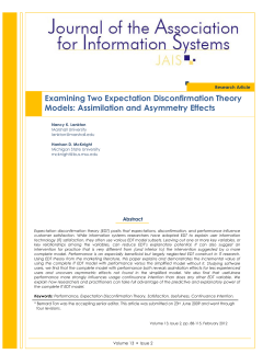 Examining Two Expectation Disconfirmation Theory Models