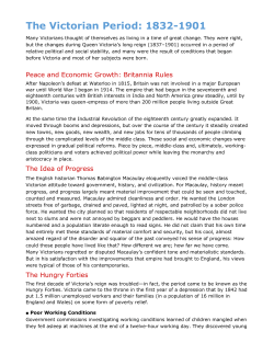 The Victorian Period: 1832-1901