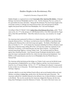 Haddon Heights in the Revolutionary War