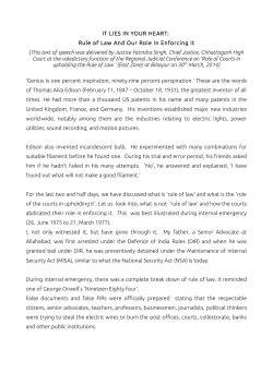 IT LIES IN YOUR HEART: Rule of Law And Our Role In Enforcing It