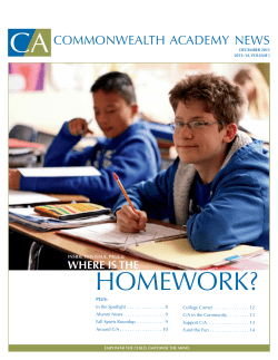 December 2013 - Commonwealth Academy