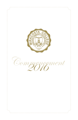 Commencement 2016 Program